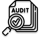 black and white icon for conversion rate optimization audits