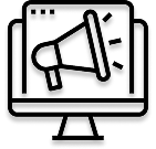 black and white icon for ecommerce digital marketing