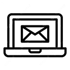 black and white icon for email marketing