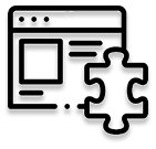 black and white icon for woocommerce plugin development