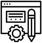 black and white icon for on page seo