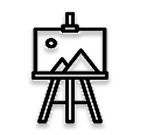 black and white icon for custom website design